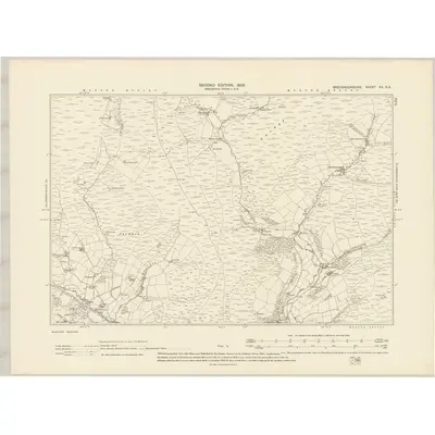 1903 Map of Brecknockshire XX.NE, 1905 Print