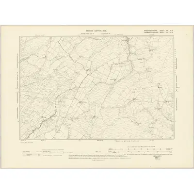 1903 Map of Brecknockshire XX.NW, 1905 Print