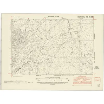 1948 Map of Brecknockshire XX.NW, 1952 Print