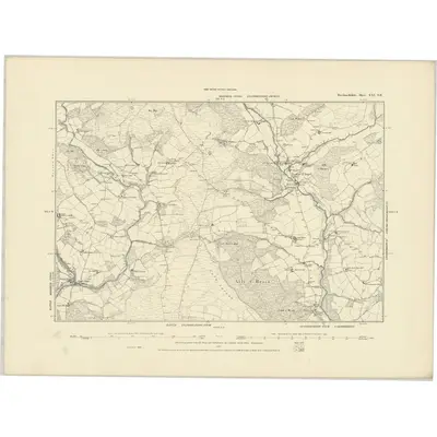 1886 Map of Brecknockshire XXI.SE, 1887 Print
