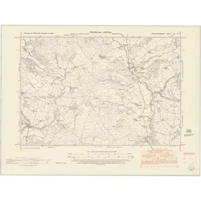 1948 Map of Brecknockshire XXI.SE, 1952 Print