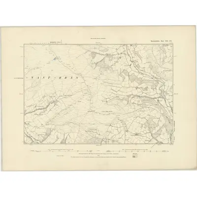 1886 Map of Brecknockshire XXI.SW, 1887 Print