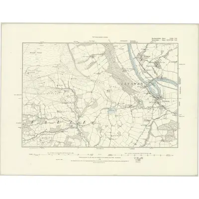 1887 Map of Brecknockshire XXII.NE, 1888 Print