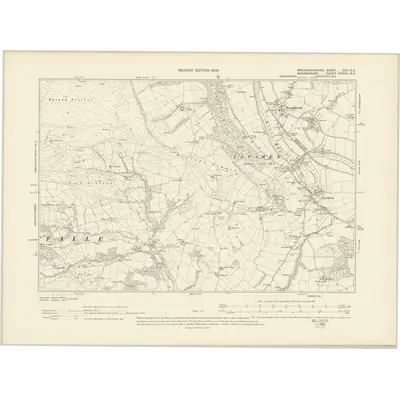 1903 Map of Brecknockshire XXII.NE, 1905 Print