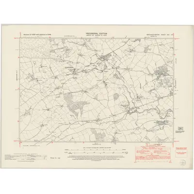 1948 Map of Brecknockshire XXII.SE, 1953 Print