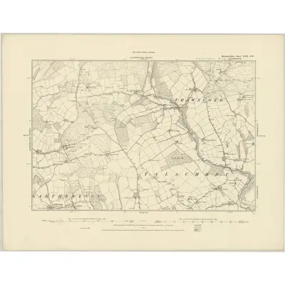 1887 Map of Brecknockshire XXII.SW