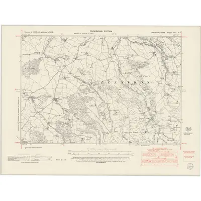 1948 Map of Brecknockshire XXIII.NE, 1953 Print
