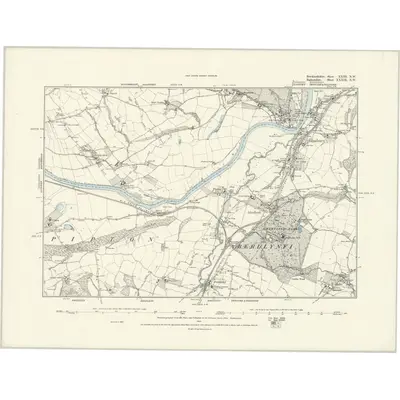 1887 Map of Brecknockshire XXIII.NW, 1888 Print