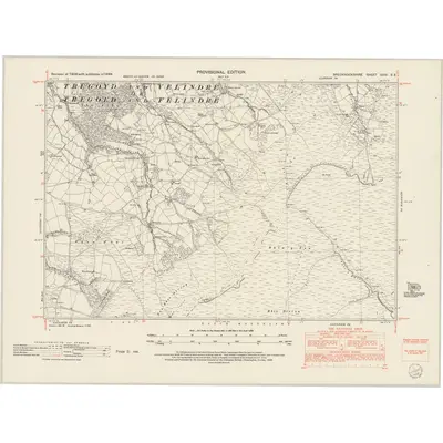 1948 Map of Brecknockshire XXIII.SE, 1952 Print