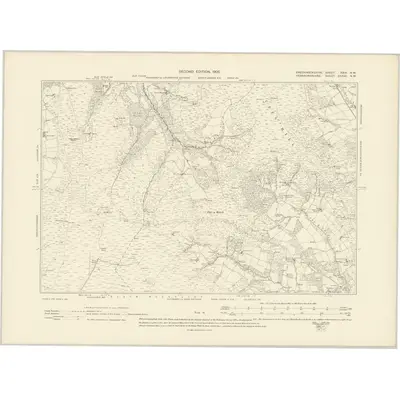 1903 Map of Brecknockshire XXIV.NW, 1905 Print