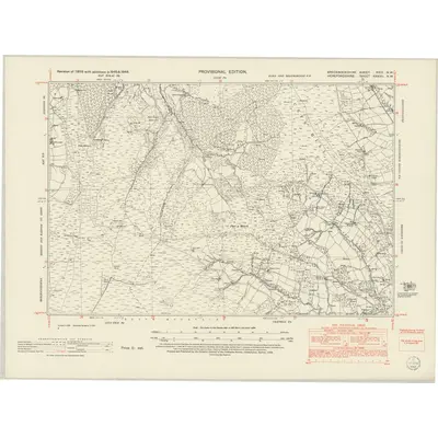 1945 Map of Brecknockshire XXIV.NW, 1952 Print