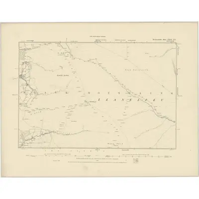 1886 Map of Brecknockshire XXIX.NE, 1887 Print