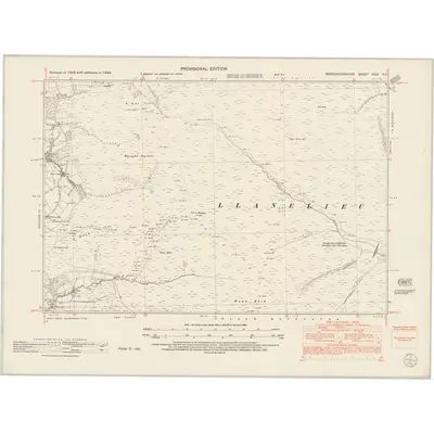 1948 Map of Brecknockshire XXIX.NE, 1953 Print
