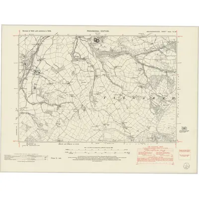 1948 Map of Brecknockshire XXIX.NW, 1952 Print
