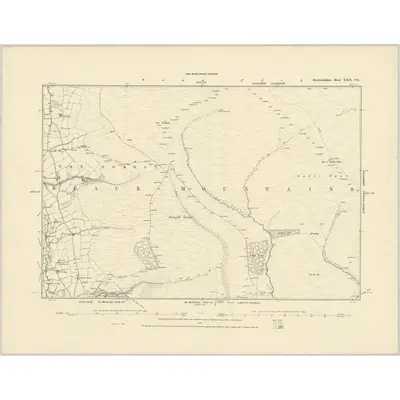 1886 Map of Brecknockshire XXIX.SE, 1887 Print