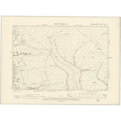 1903 Map of Brecknockshire XXIX.SE, 1905 Print