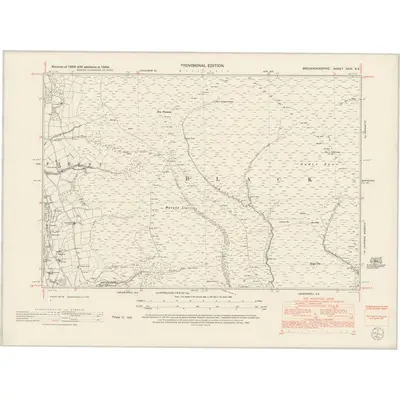 1948 Map of Brecknockshire XXIX.SE, 1953 Print