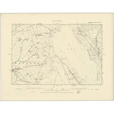 1886 Map of Brecknockshire XXIX.SW, 1887 Print