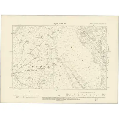 1903 Map of Brecknockshire XXIX.SW, 1905 Print