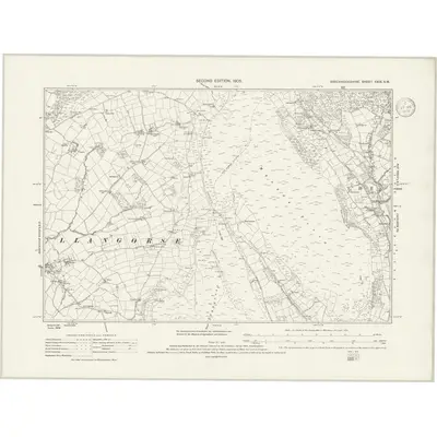 1903 Map of Brecknockshire XXIX.SW, 1939 Print