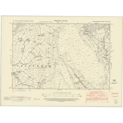 1948 Map of Brecknockshire XXIX.SW, 1952 Print