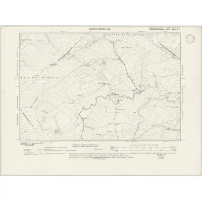 1903 Map of Brecknockshire XXV.SE, 1946 Print