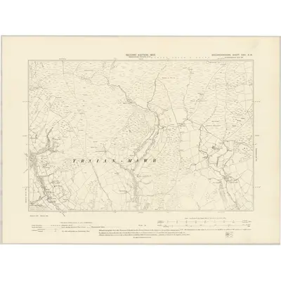 1903 Map of Brecknockshire XXVI.NW, 1905 Print