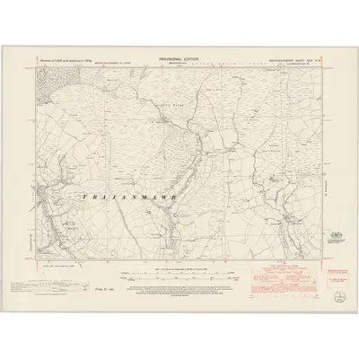 1948 Map of Brecknockshire XXVI.NW, 1953 Print