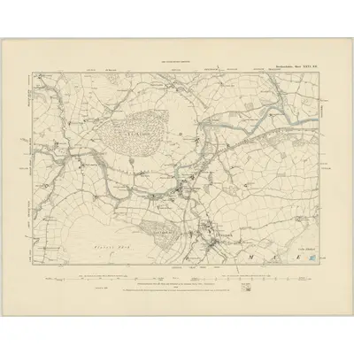 1886 Map of Brecknockshire XXVI.SE