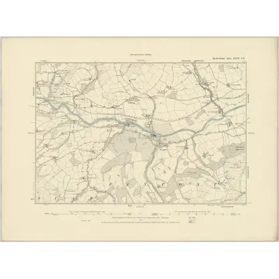 1886 Map of Brecknockshire XXVII.SW, 1887 Print