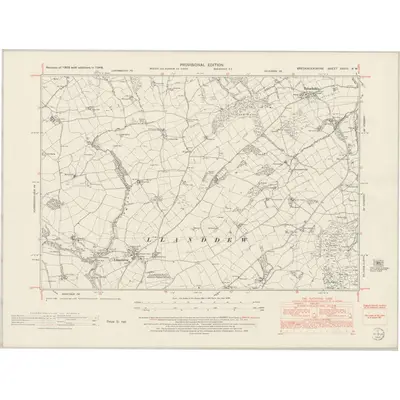 1948 Map of Brecknockshire XXVIII.NW, 1953 Print