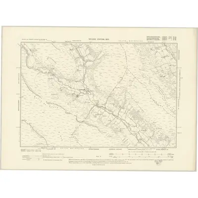 1903 Map of Brecknockshire XXX.NW, 1905 Print