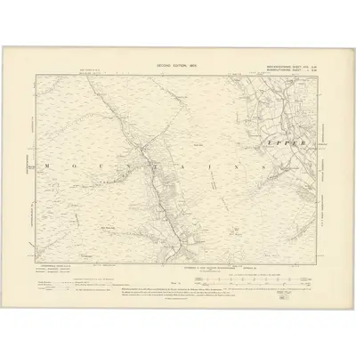 1903 Map of Brecknockshire XXX.SW, 1905 Print