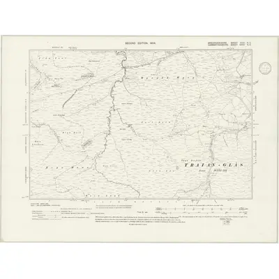 1903 Map of Brecknockshire XXXI.NE, 1946 Print