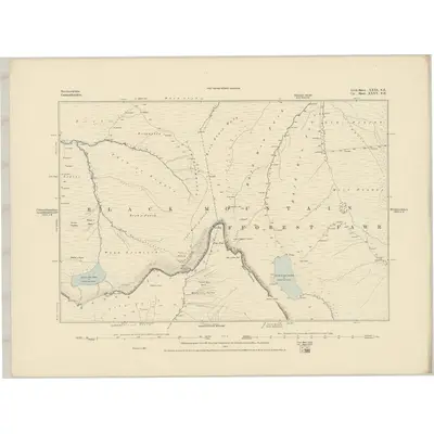 1885 Map of Brecknockshire XXXI.SE, 1886 Print