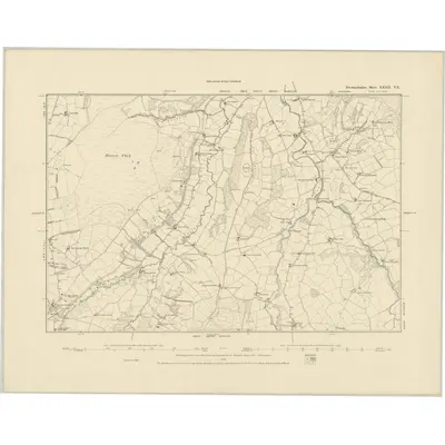 1886 Map of Brecknockshire XXXII.NE