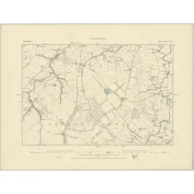 1884 Map of Brecknockshire XXXII.NW