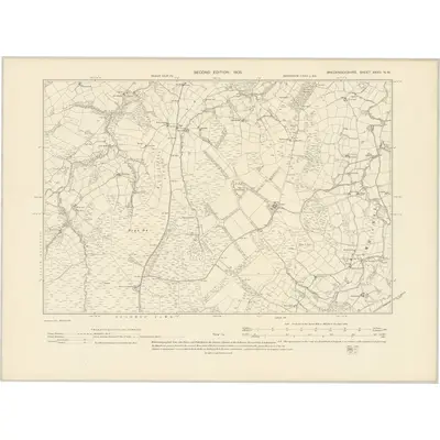 1903 Map of Brecknockshire XXXII.NW, 1905 Print