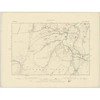 1884 Map of Brecknockshire XXXII.SW