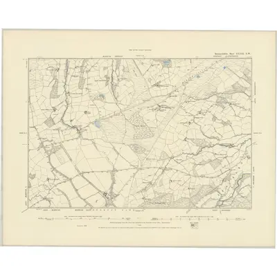 1886 Map of Brecknockshire XXXIII.NW, 1887 Print