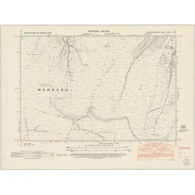 1948 Map of Brecknockshire XXXIII.SE, 1953 Print