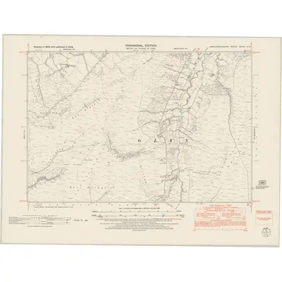 1948 Map of Brecknockshire XXXIII.SW, 1953 Print
