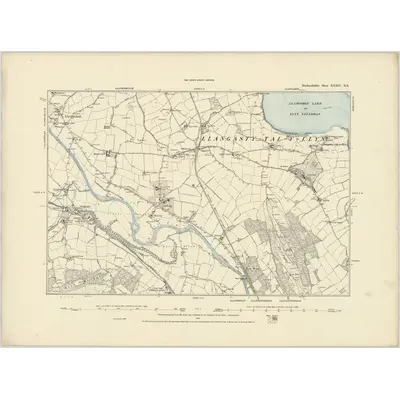 1886 Map of Brecknockshire XXXIV.NE, 1887 Print