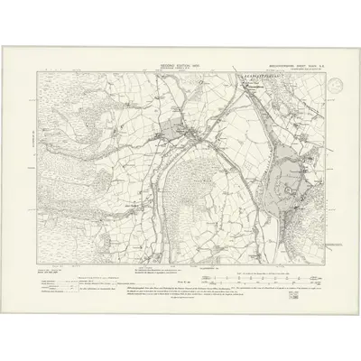 1903 Map of Brecknockshire XXXIV.SE, 1938 Print