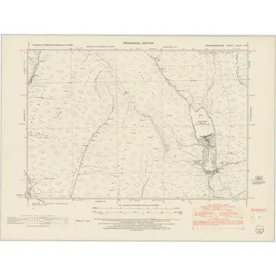 1948 Map of Brecknockshire XXXIX.NE, 1953 Print