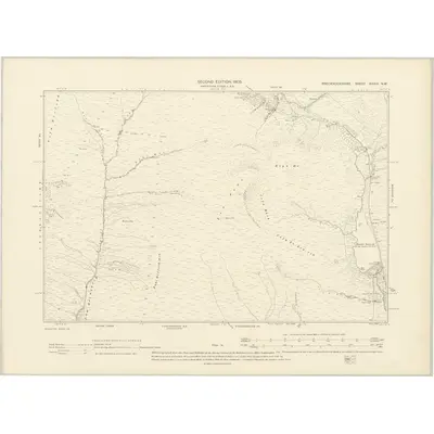 1903 Map of Brecknockshire XXXIX.NW, 1905 Print