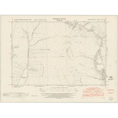 1948 Map of Brecknockshire XXXIX.NW, 1953 Print