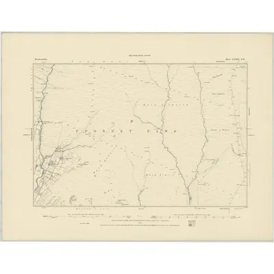1884 Map of Brecknockshire XXXIX.SW, 1885 Print