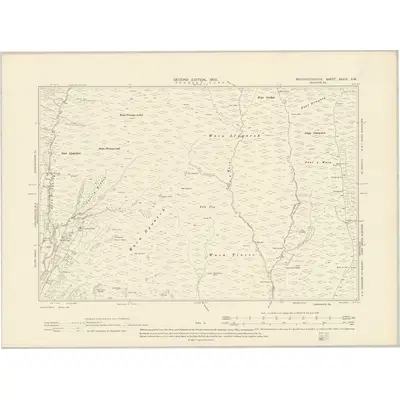 1903 Map of Brecknockshire XXXIX.SW, 1905 Print
