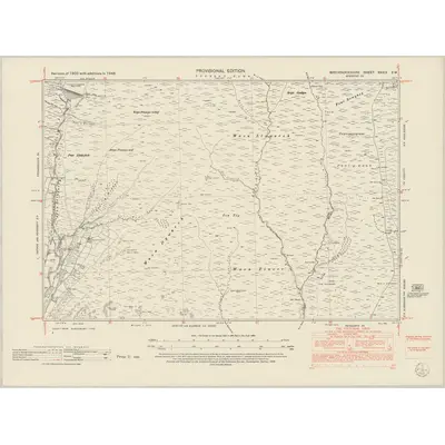 1948 Map of Brecknockshire XXXIX.SW, 1952 Print